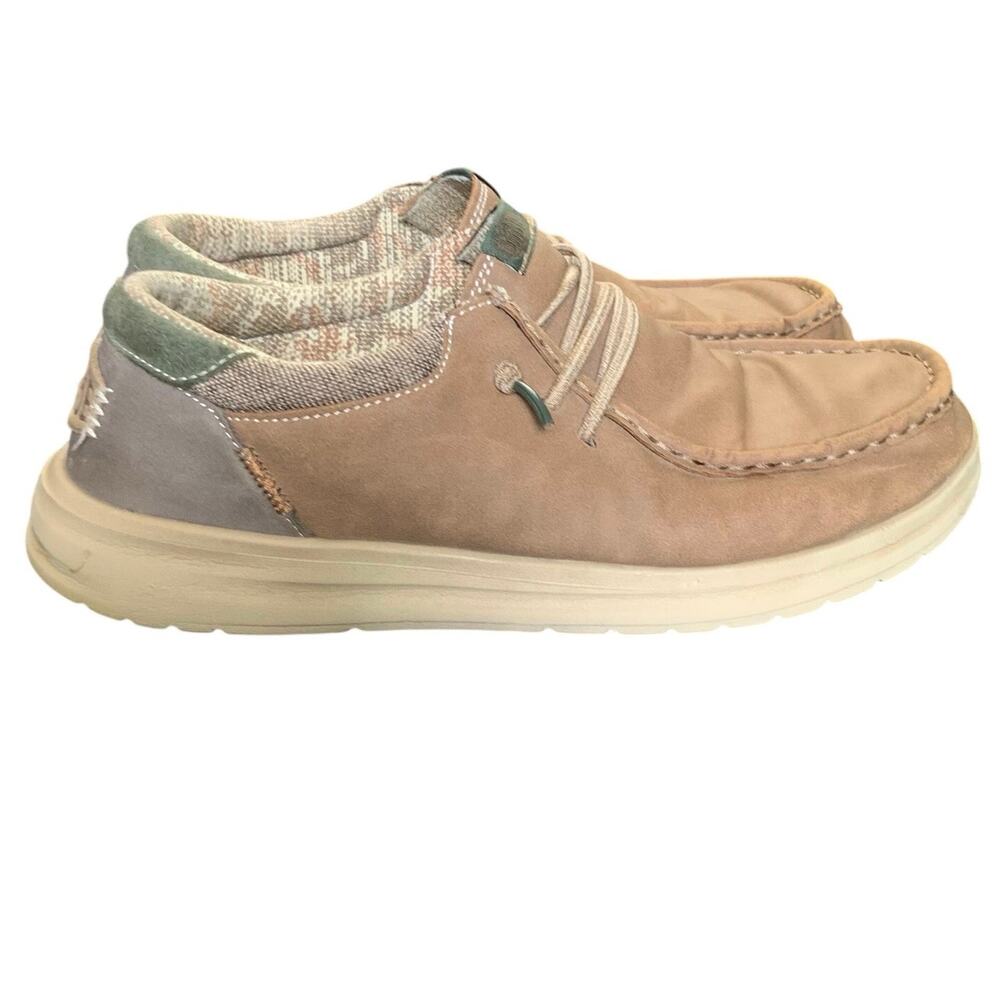 Hey Dude Paul Nut Brown M10 Slip On Casual Comfort Shoes Lightweight Waterproof